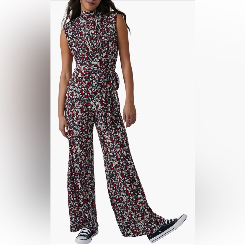 Free people vibe check tie  jumpsuit